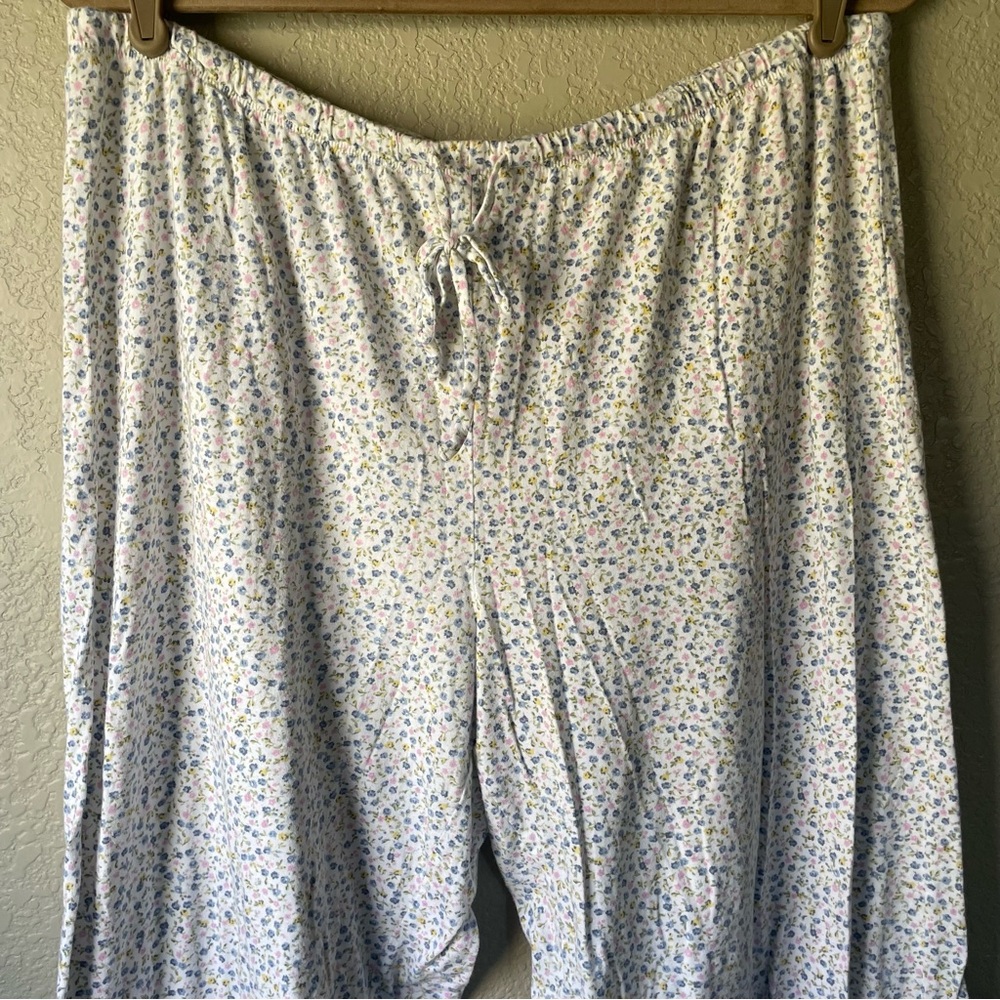 Lauren Ralph Lauren XL 100% Cotton Embroidered Logo Dainty Floral Pajama Set - Picture 8 of 16